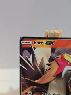 POKEMON Entei GX 10/73 SM3.5 Shining Legends Ultra Rare Holo TCG Card - Image 2