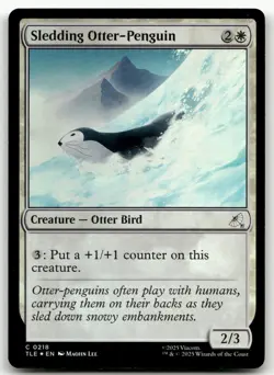 Sledding Otter-Penguin (0218) (Foil) NM Avatar: The Last Airbender: Eternal-Lega - Image 1