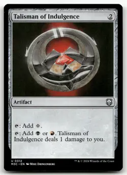 Talisman of Indulgence #312 (NM) Modern Horizons 3 M3C Magic MTG - Image 1