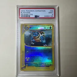 2002 Pokemon Expedition Base Set Blastoise Reverse Holo Rare #36 PSA 9 LOW POP - Image 1