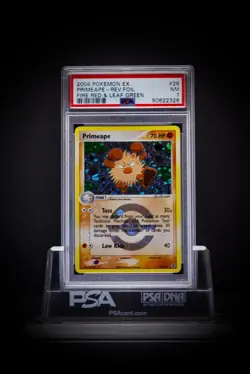 2004 Pokemon EX Red & Leaf Greenn Primeape Rev Foil 28 PSA 7 - Image 1