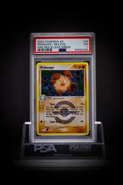 2004 Pokemon EX Red & Leaf Greenn Primeape Rev Foil 28 PSA 7 - Image 2