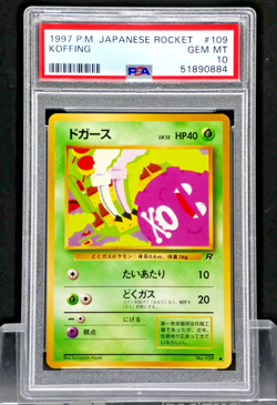 1997 Pokemon Japanese Rocket Koffing #109 PSA 10 - Image 1