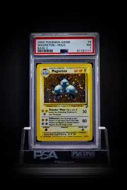 2000 Pokemon Game Base 2 Magneton Holo 9 PSA 7 - Image 1