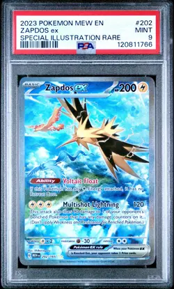 2023 Pokemon Mew 151 Zapdos Ex #202 MINT PSA 9 Special Illustration Rare - Image 1