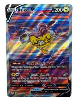 2023 Pokemon Crown Zenith Raikou V Full Art Holo - Image 1