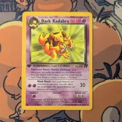 Pokemon 1st Edition Team Rocket Dark Kadabra NM - Image 1