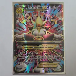Pokemon TCG M Alakazam EX 118/124 Fates Collide Mega Full Art Holo Ultra Rare EN - Image 1