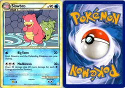 Slowbro 52/123 Uncommon HeartGold & SoulSilver Pokemon Light Play - Image 3