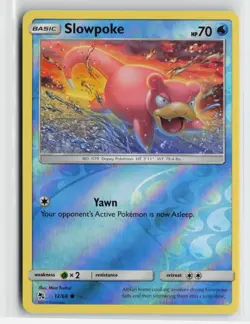 Slowpoke 12/68 Common Hidden Fates Pokemon Reverse Holo Near Mint - Image 1
