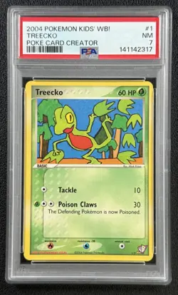 TREECKO PSA 7 2004 POKEMON KIDS WB! #1 POKE CARD CREATOR 2317 - Image 1