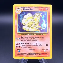 Ninetales 12/102 - Holo Rare - Base Set - 1999 Pokemon WotC Vintage - MP - Image 1