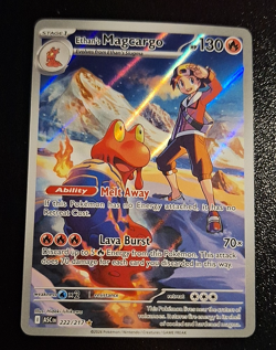 POKEMON ME: ASCENDED HEROES "ILLUSTRATION RARE" #222/217 ETHAN'S MAGCARGO L@@K!! - Image 1