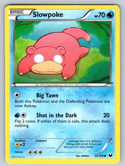 Slowpoke 23/108 Common Dark Explorers Pokemon Moderately Played - Image 1