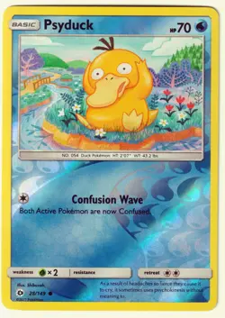 Psyduck Common SM Base Set 28/149 LP Reverse Holo Pokemon TCG - Image 1