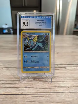 Pokemon Hidden Fates Vaporeon Holo 18/68 Gem Mint CGC 9.5 PSA BGS TCG 2019 Grade - Image 2