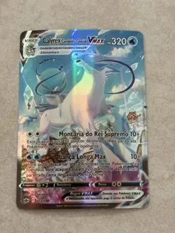 Ice Rider Calyrex VMAX 203/198 Secret Rare Holo Full Art Portuguese - Image 1