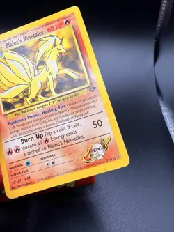Blaine's Ninetales Pokemon TCG Gym Challenge 21/132 Unlimited Rare Regular HP - Image 2