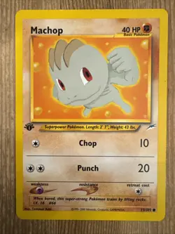 Machop 73/105 Common - Pokemon TCG Neo Destiny 1st Edition - LP - Image 1