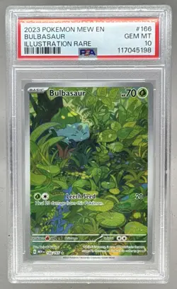 117045198 Bulbasaur 2023 Pokemon Scarlet Violet 151 #166 PSA 10 - Image 1