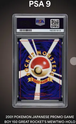 SWIRL GR's Mewtwo Pokemon 2001 Holo GB Game Boy Promo Japanese 150 PSA 9 - Image 2