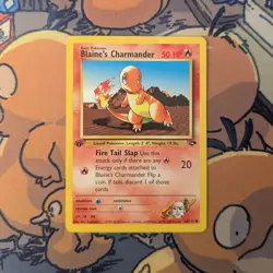 Pokemon 1st Edition Gym Challenge Blaine's Charmander LP/NM - Image 1