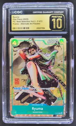 2025 ONE PIECE RYUMA PROMO ALT ART P-072 CGC 10 PRISTINE N PT - Image 1