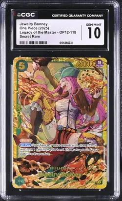 One Piece GRADED Jewelry Bonney OP12 Legacy Master SEC 10 CGC ENGLISH - Image 1