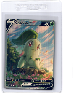 CustomMade madeTOorder full art HOLO pokemon card PTL448 Chikorita Read desc - Image 1