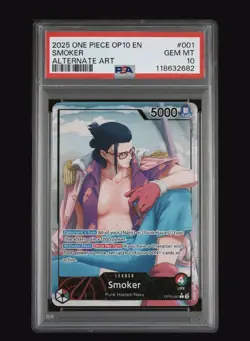 2025 One Piece OP10-Royal Blood Alternate Art Smoker PSA 10 001 - Image 1