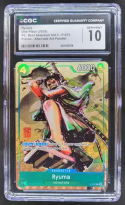 2025 ONE PIECE RYUMA PROMO ALT ART P-072 CGC 10 N PT - Image 1