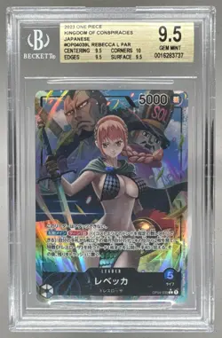 Rebecca 2023 Japanese One Piece Kingdoms of Intrigue #OP04-039 Alt Art BGS 9.5 - Image 1