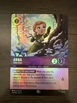 Disney Lorcana Winterspell-Anna Little Sister #209/204 Epic Foil M/NM - Image 1