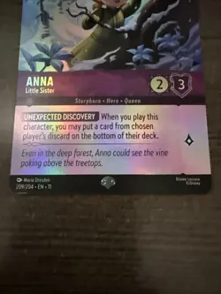 Disney Lorcana Winterspell-Anna Little Sister #209/204 Epic Foil M/NM - Image 3