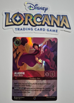 Disney Lorcana The First Chapter Enchanted Aladdin Heroic Outlaw EN NM Rare - Image 1