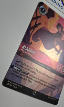 Disney Lorcana The First Chapter Enchanted Aladdin Heroic Outlaw EN NM Rare - Image 4