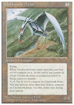 CLOCKWORK AVIAN x1 mtg LP 4th Edition 1 Rare - Image 1