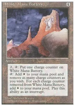 WHITE MANA BATTERY x1 mtg NM/NM- 4th Edition 1 Rare - Image 1