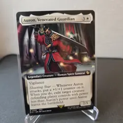 MTG Auron, Venerated Guardian 130 Extended Art Regular Rare Final Fantasy FIC - Image 1