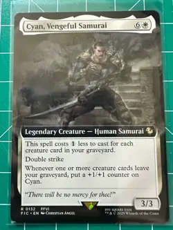 MTG Borderless Commander: Final Fantasy FIC Cyan, Vengeful Samurai MINT - Image 1