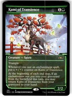 MTG NM Kami of Transience (Showcase) Kamigawa: Neon Dynasty Regular - Image 1