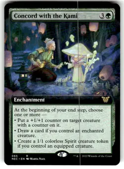 Concord with the Kami (Extended Art) Commander: Kamigawa: Neon Dynasty MTG NM - Image 1