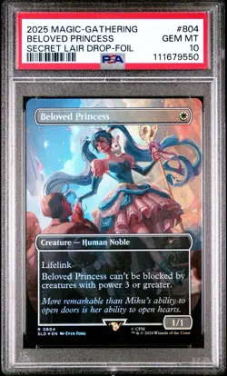 PSA 10 Beloved Princess RAINBOW FOIL Secret Lair X Hatsune Miku 804 MTG - Image 1