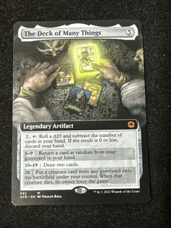 The Deck of Many Things MTG Forgotten Realms Afr 392 Magic NM Extended Art A1 - Image 1