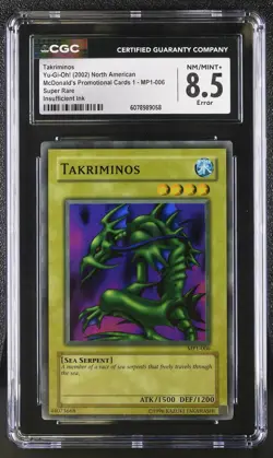 Takriminos MP1-006 Super Rare Faded Yu-gi-oh! CGC 8.5 Nm/mint+ *058 - Image 1