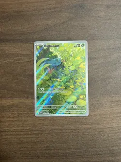 Pokemon TCG Bulbasaur 166/165 SV 151 Illustration Rare Full Art Holo - Image 1