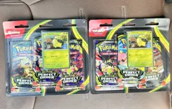 TWO Pokemon Perfect Order - Chikorita 3-Pack Booster Blister Sealed - Image 1