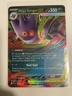 Pokemon TCG Mega Gengar EX 056/094 Phantasmal Flames Holo Double Rare - Image 1