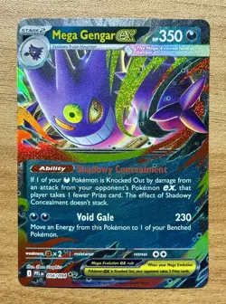 Pokemon Mega Gengar ex 056/094 Me02: Phantasmal Flames Full Art TCG - NM/MINT - Image 1