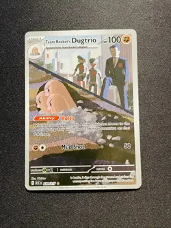 2026 Pokemon English Team Rocket's Dugtrio #ASC EN 239/217 Full Art Holo KT21 - Image 1